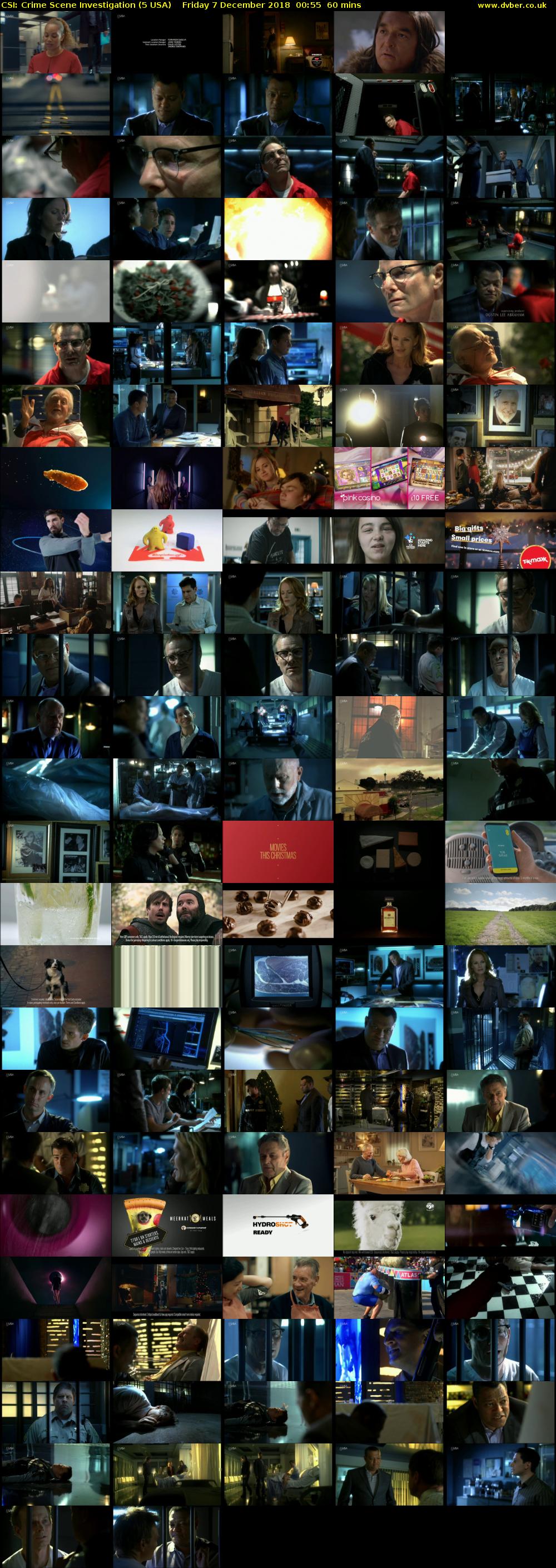 CSI: Crime Scene Investigation (5 USA) Friday 7 December 2018 00:55 - 01:55