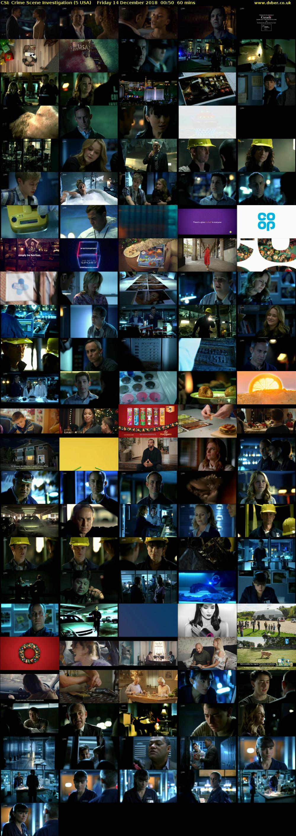 CSI: Crime Scene Investigation (5 USA) Friday 14 December 2018 00:50 - 01:50