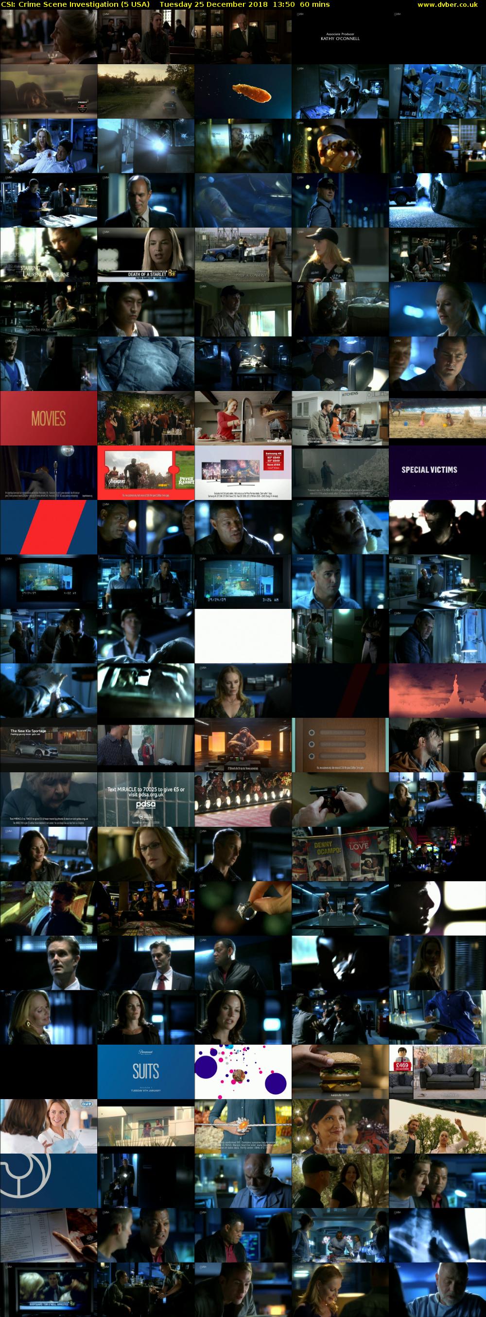 CSI: Crime Scene Investigation (5 USA) Tuesday 25 December 2018 13:50 - 14:50