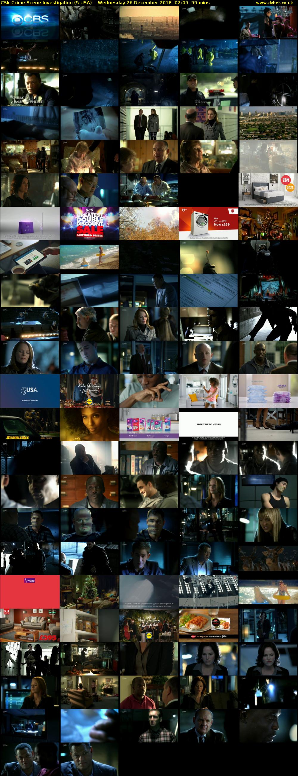 CSI: Crime Scene Investigation (5 USA) Wednesday 26 December 2018 02:05 - 03:00