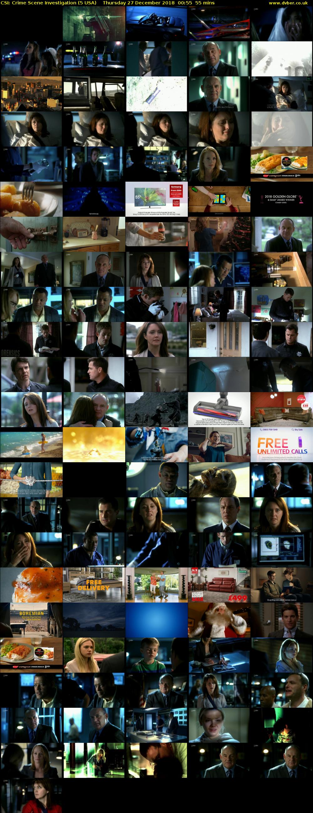 CSI: Crime Scene Investigation (5 USA) Thursday 27 December 2018 00:55 - 01:50