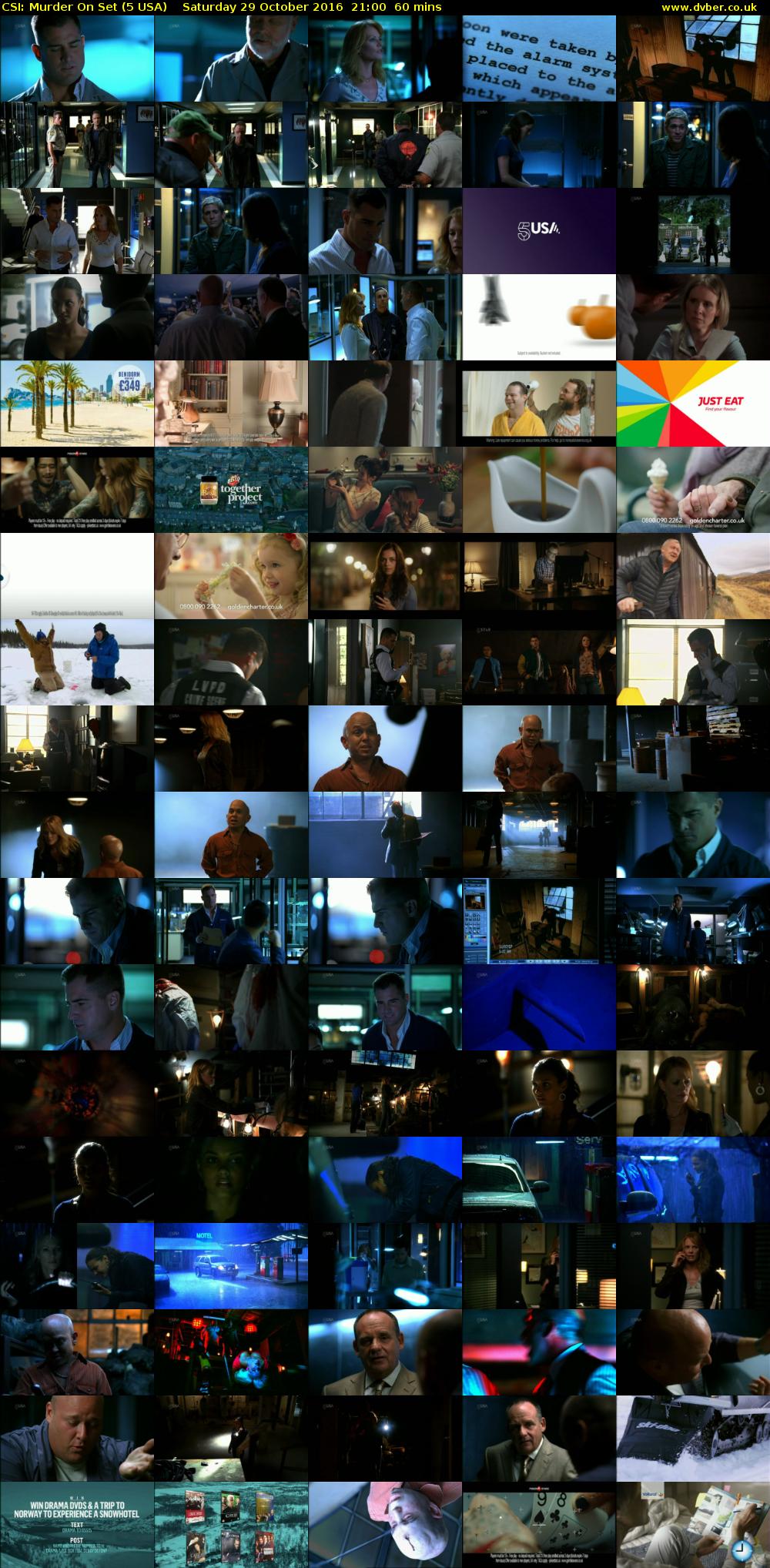 CSI: Murder On Set (5 USA) Saturday 29 October 2016 21:00 - 22:00