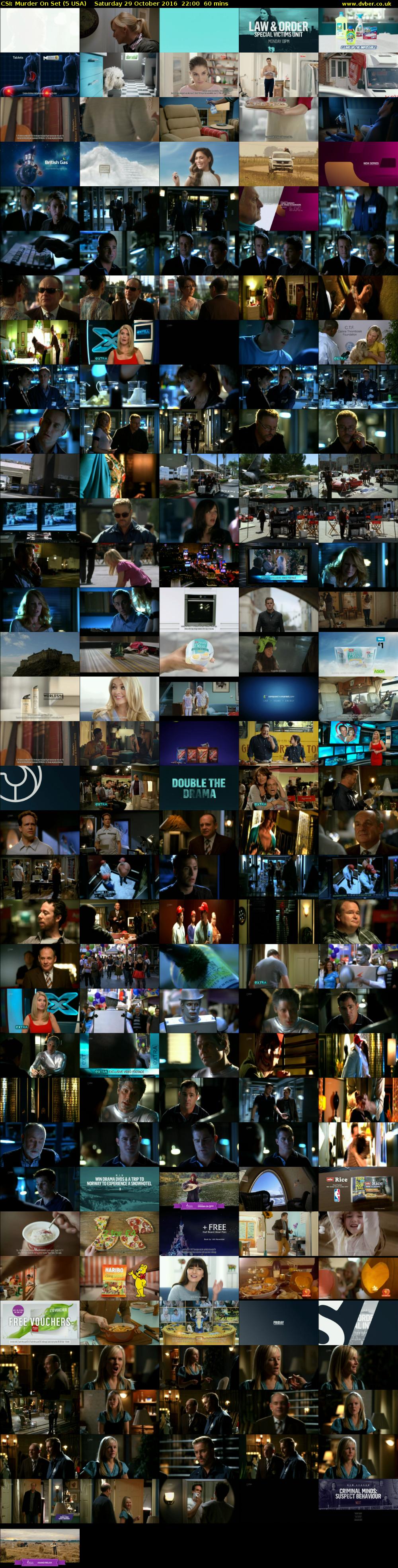 CSI: Murder On Set (5 USA) Saturday 29 October 2016 22:00 - 23:00