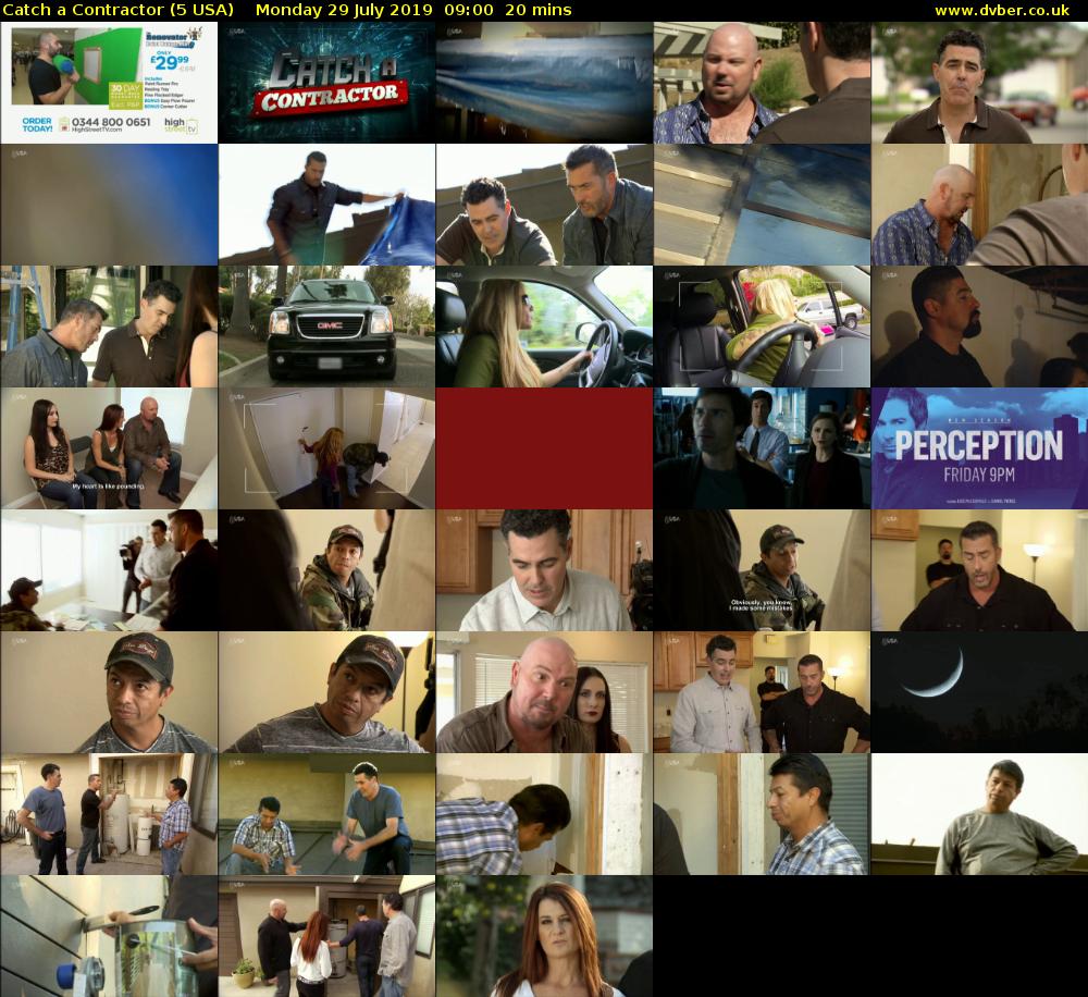 Catch a Contractor (5 USA) Monday 29 July 2019 09:00 - 09:20