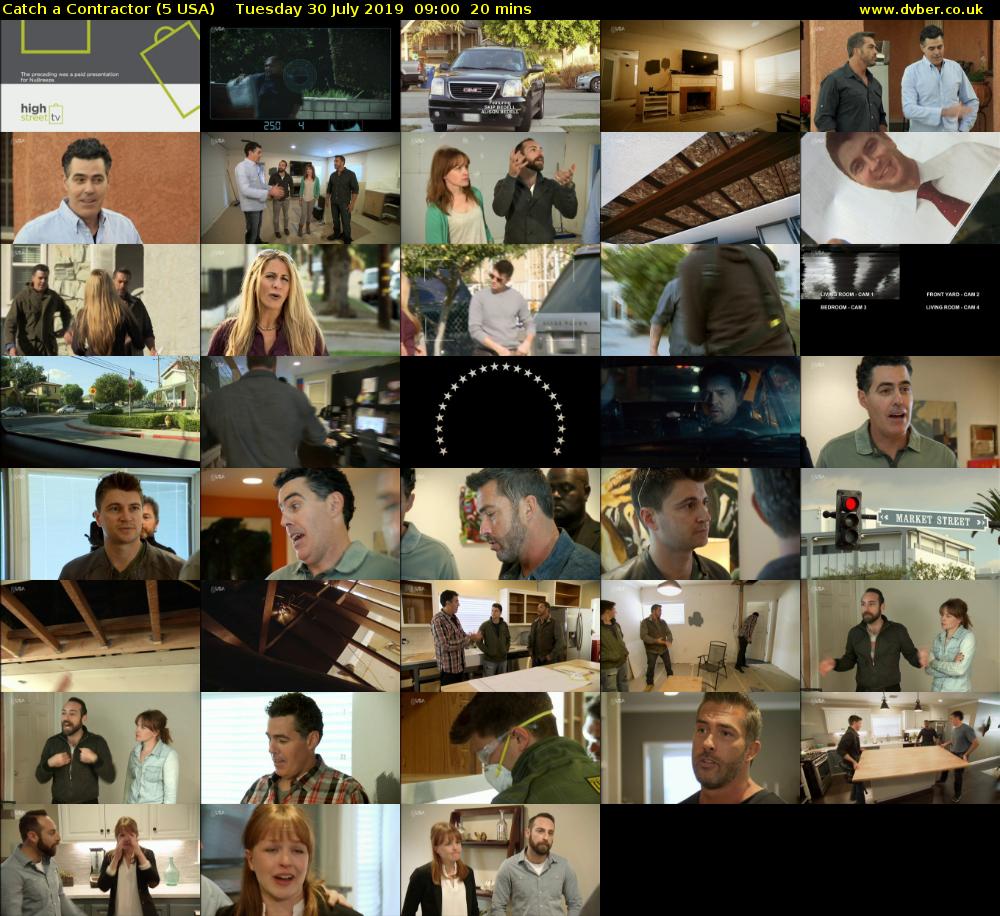 Catch a Contractor (5 USA) Tuesday 30 July 2019 09:00 - 09:20