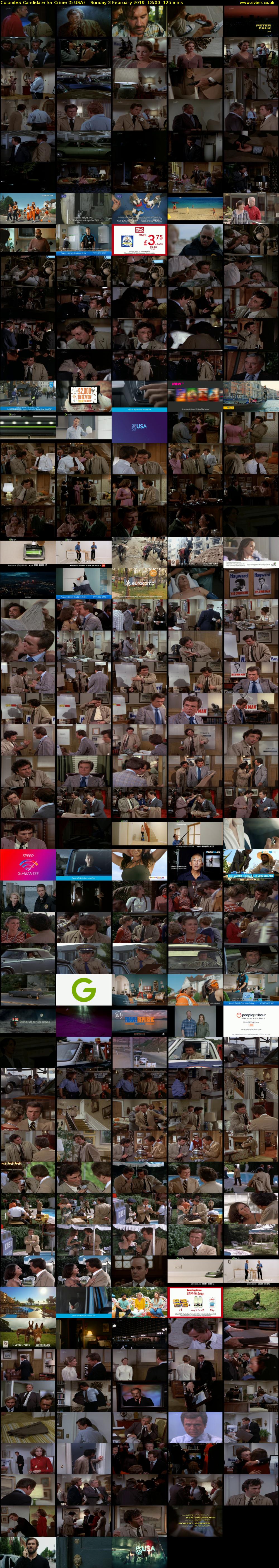 Columbo: Candidate for Crime (5 USA) Sunday 3 February 2019 13:00 - 15:05
