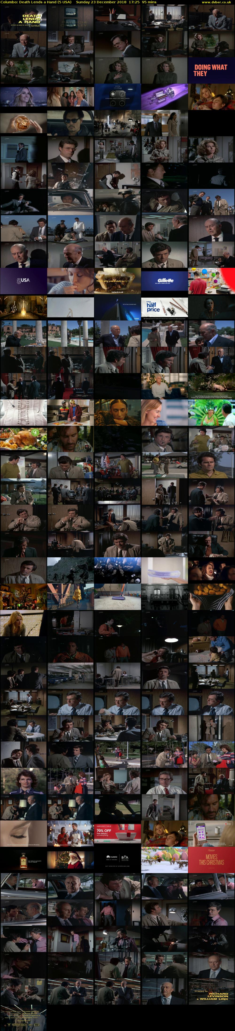 Columbo: Death Lends a Hand (5 USA) Sunday 23 December 2018 17:25 - 19:00