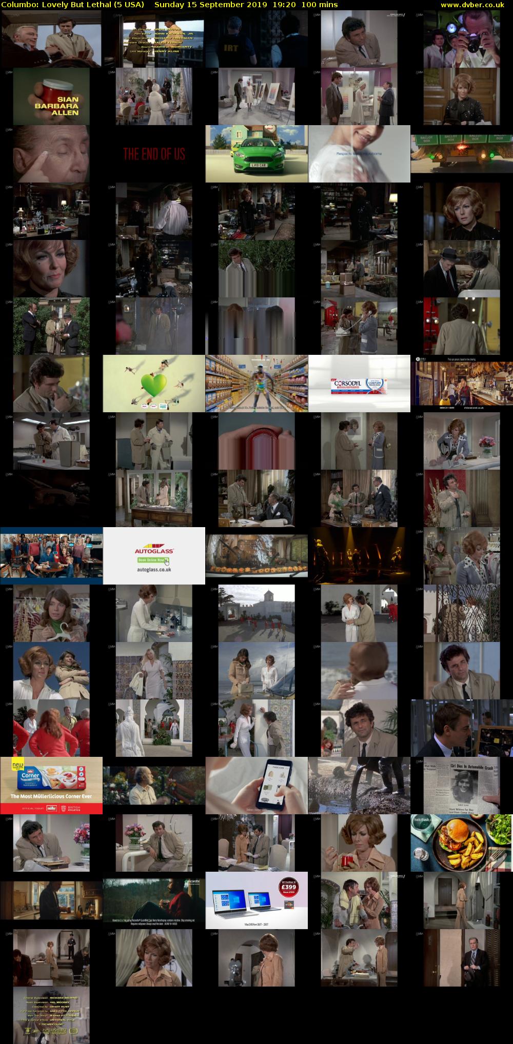 Columbo: Lovely But Lethal (5 USA) Sunday 15 September 2019 19:20 - 21:00