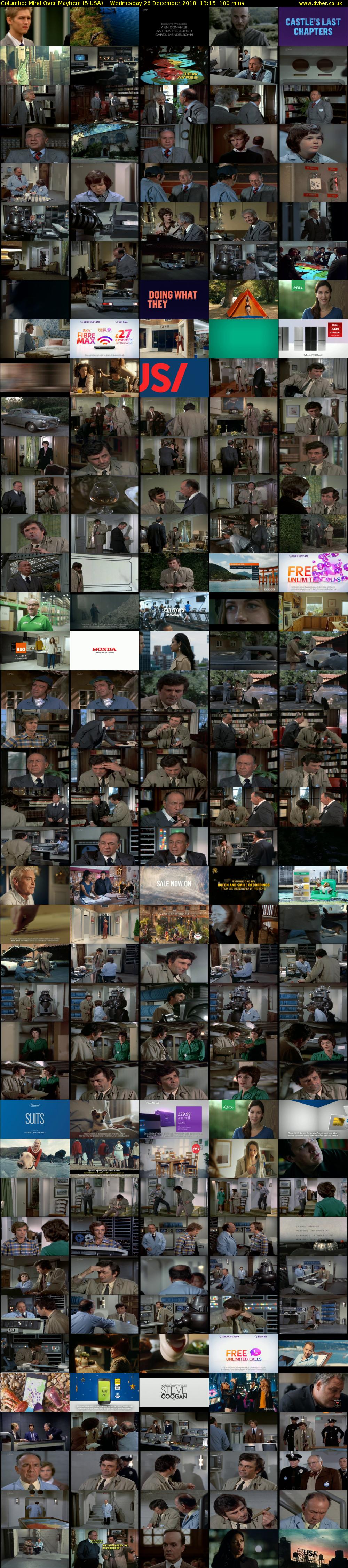 Columbo: Mind Over Mayhem (5 USA) Wednesday 26 December 2018 13:15 - 14:55