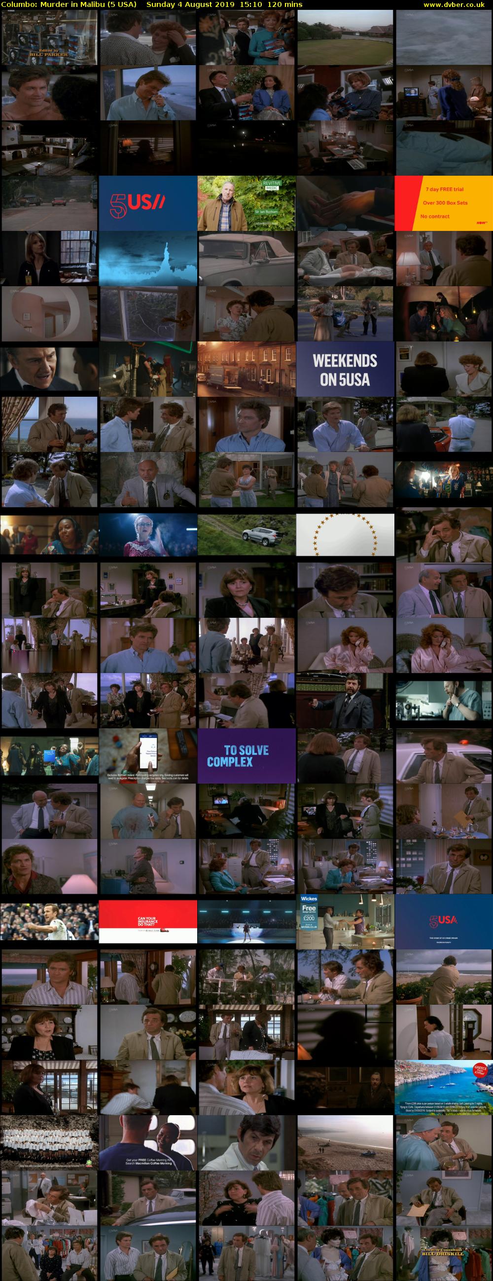 Columbo: Murder in Malibu (5 USA) Sunday 4 August 2019 15:10 - 17:10