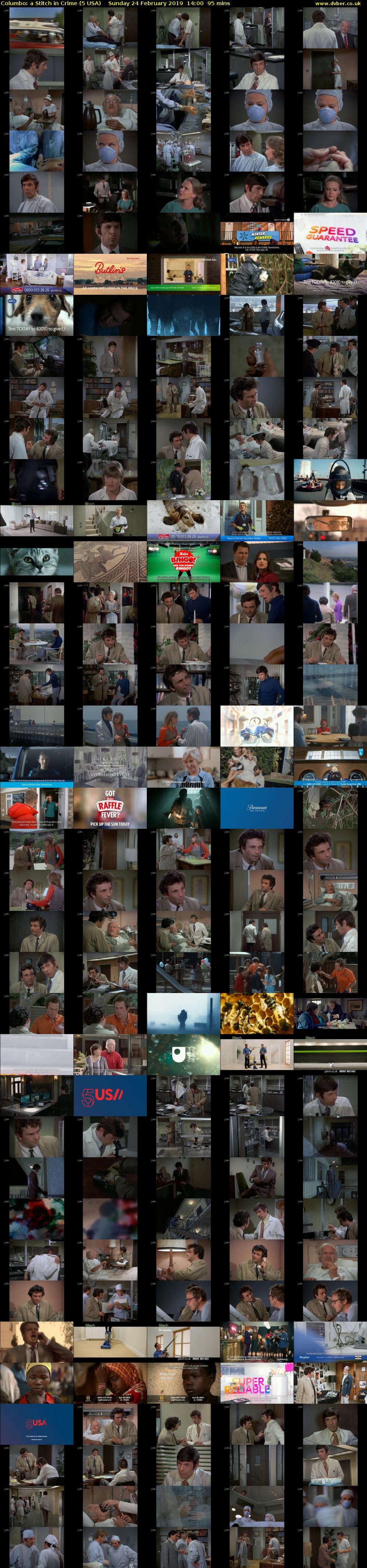 Columbo: a Stitch in Crime (5 USA) Sunday 24 February 2019 14:00 - 15:35