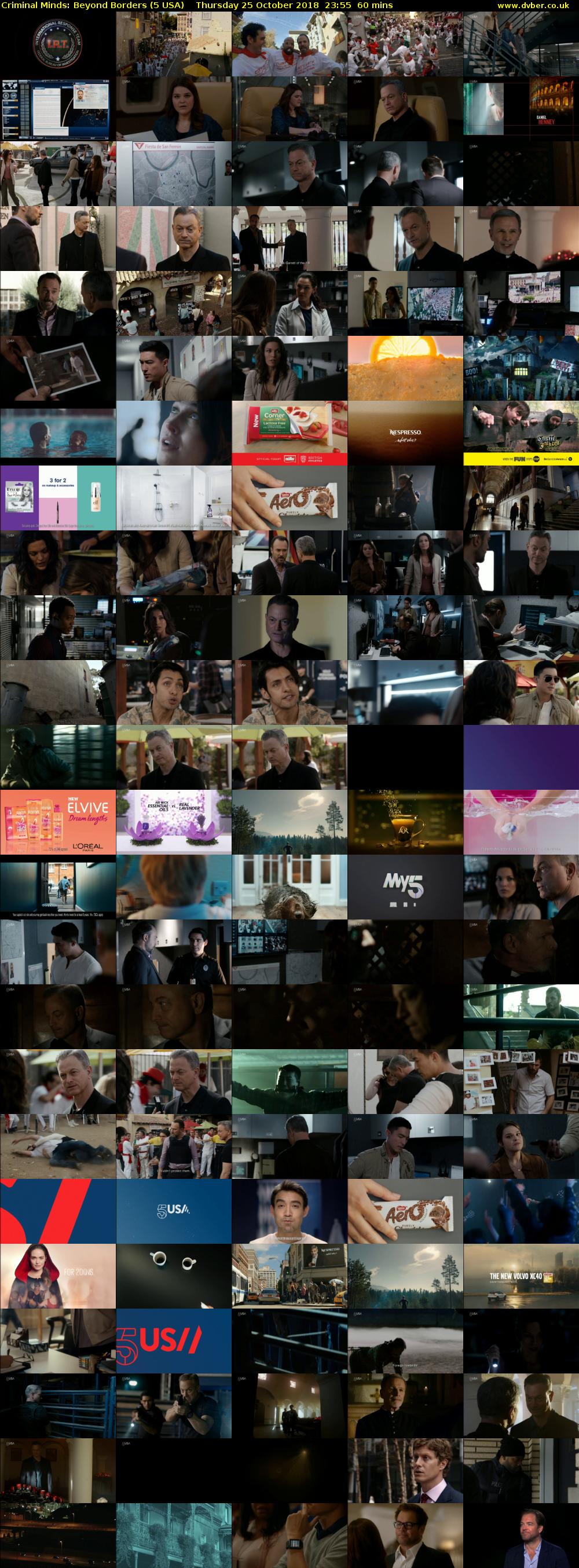 Criminal Minds: Beyond Borders (5 USA) Thursday 25 October 2018 23:55 - 00:55