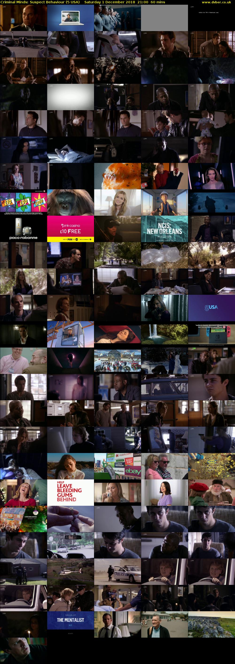 Criminal Minds: Suspect Behaviour (5 USA) Saturday 1 December 2018 21:00 - 22:00