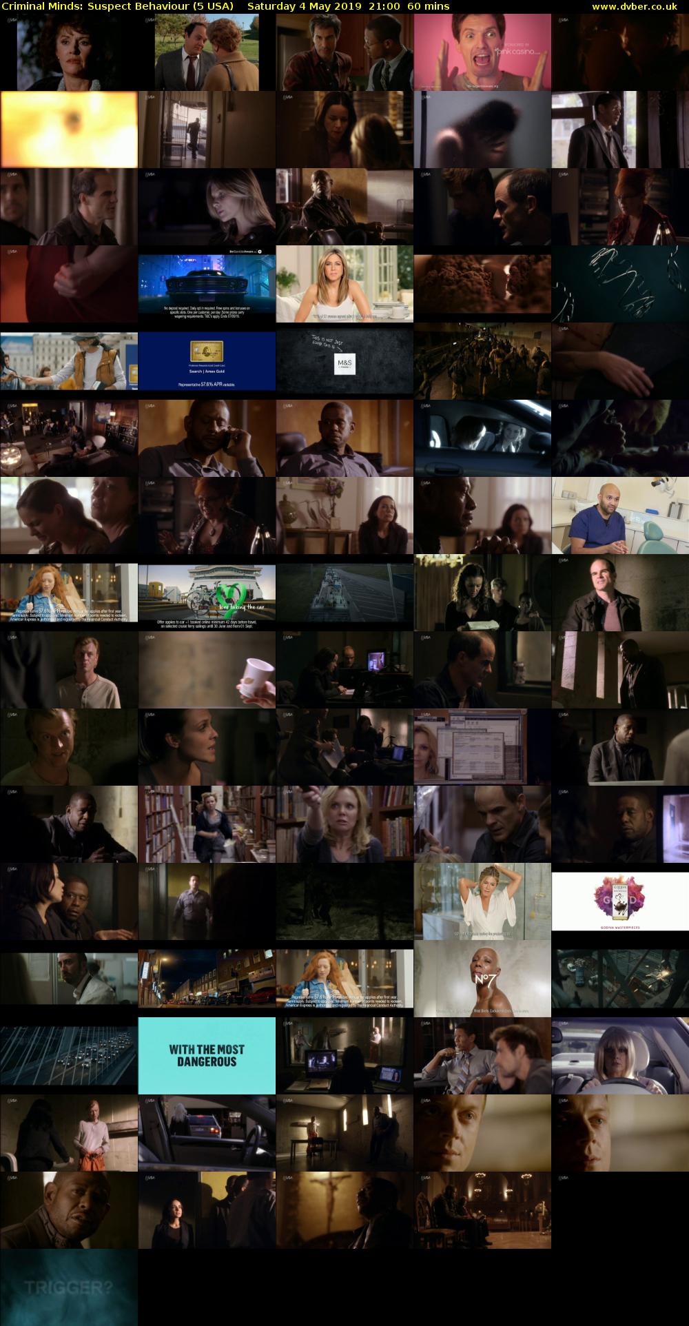 Criminal Minds: Suspect Behaviour (5 USA) Saturday 4 May 2019 21:00 - 22:00