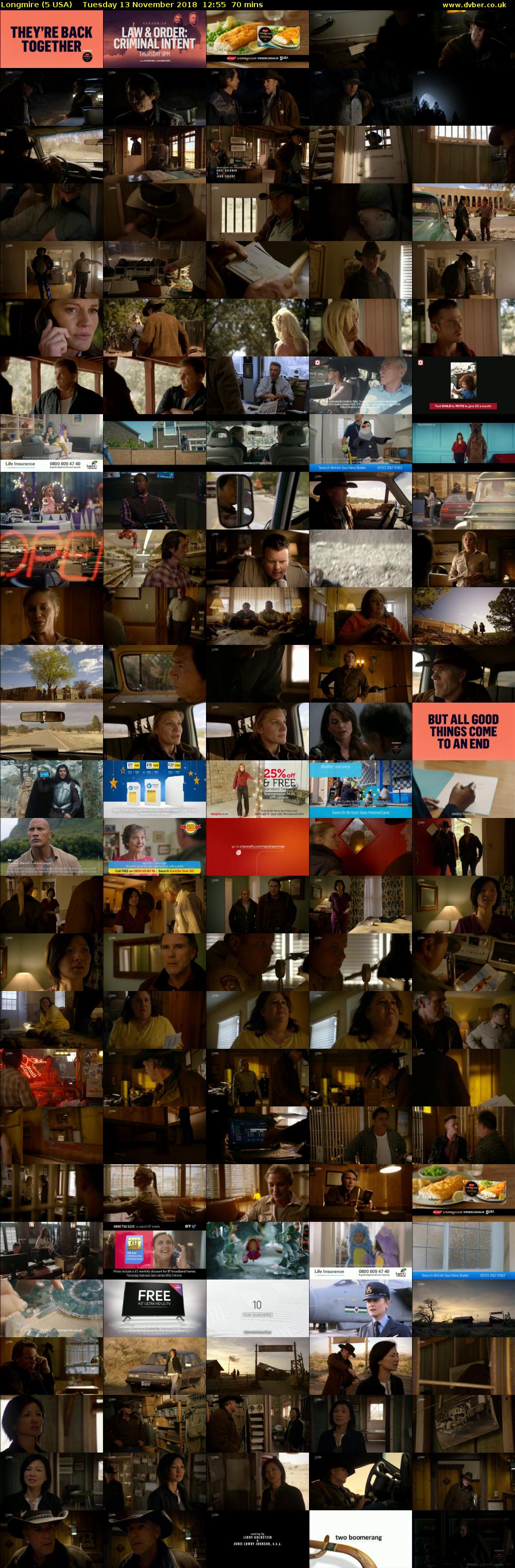 Longmire (5 USA) Tuesday 13 November 2018 12:55 - 14:05
