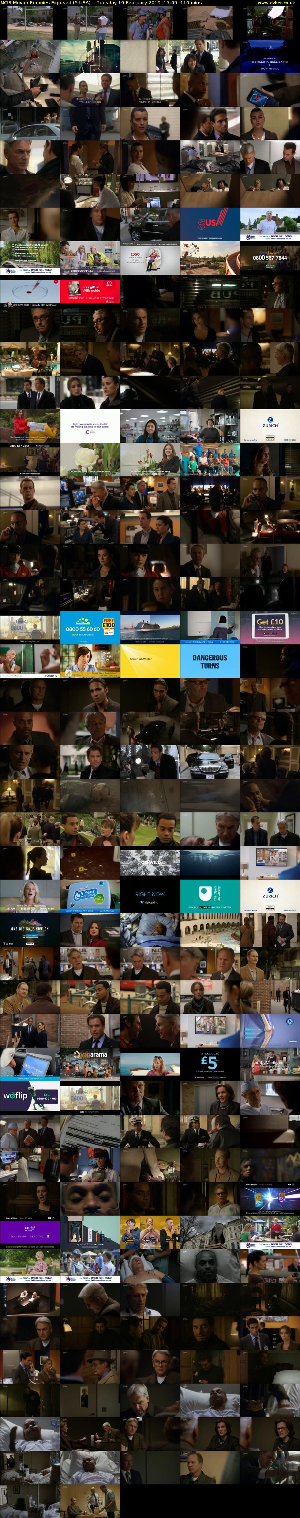 NCIS Movie: Enemies Exposed (5 USA) Tuesday 19 February 2019 15:05 - 16:55