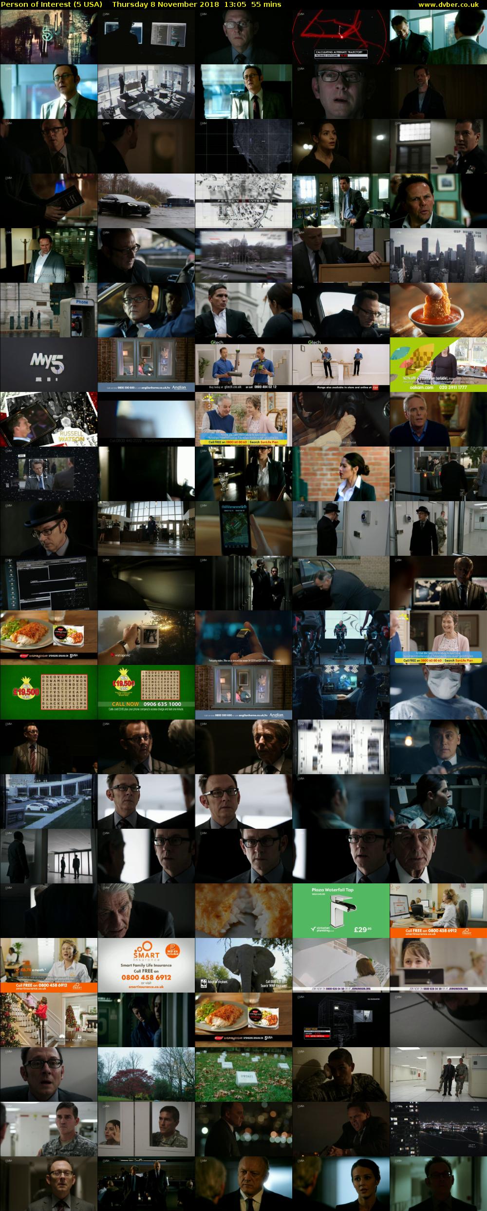 Person of Interest (5 USA) Thursday 8 November 2018 13:05 - 14:00