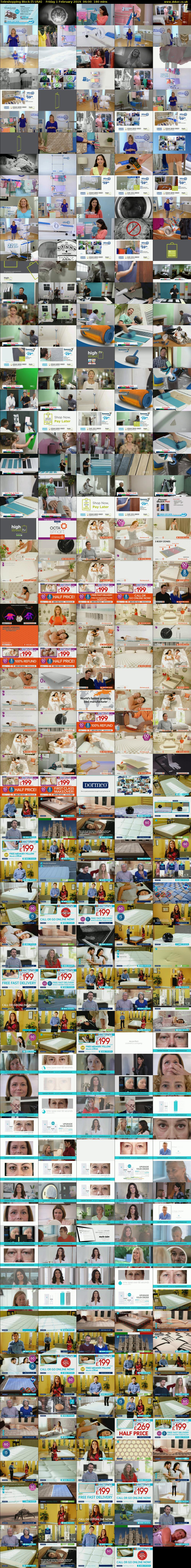 Teleshopping Block (5 USA) Friday 1 February 2019 06:00 - 09:00