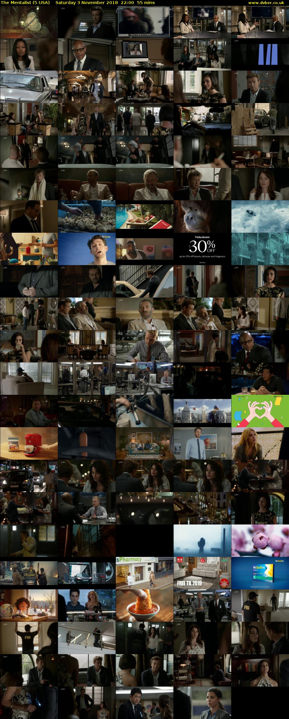 The Mentalist (5 USA) Saturday 3 November 2018 22:00 - 22:55