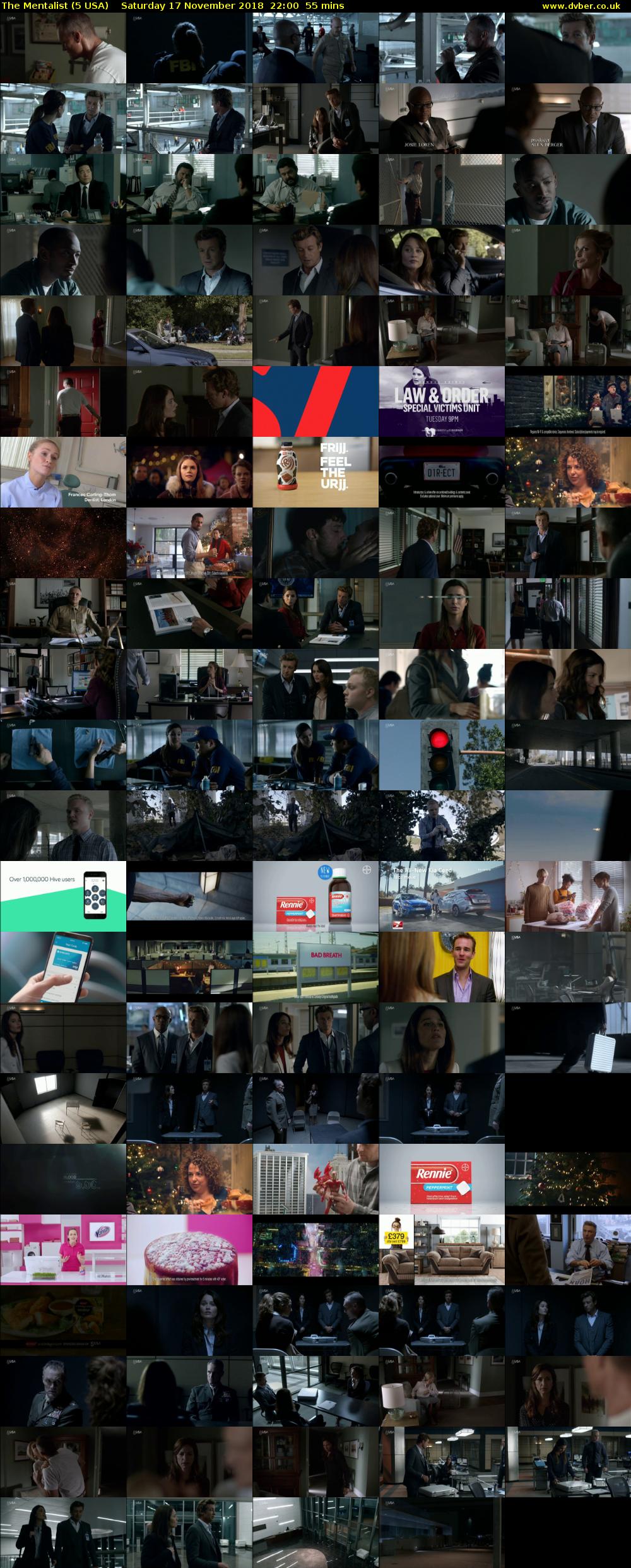 The Mentalist (5 USA) Saturday 17 November 2018 22:00 - 22:55