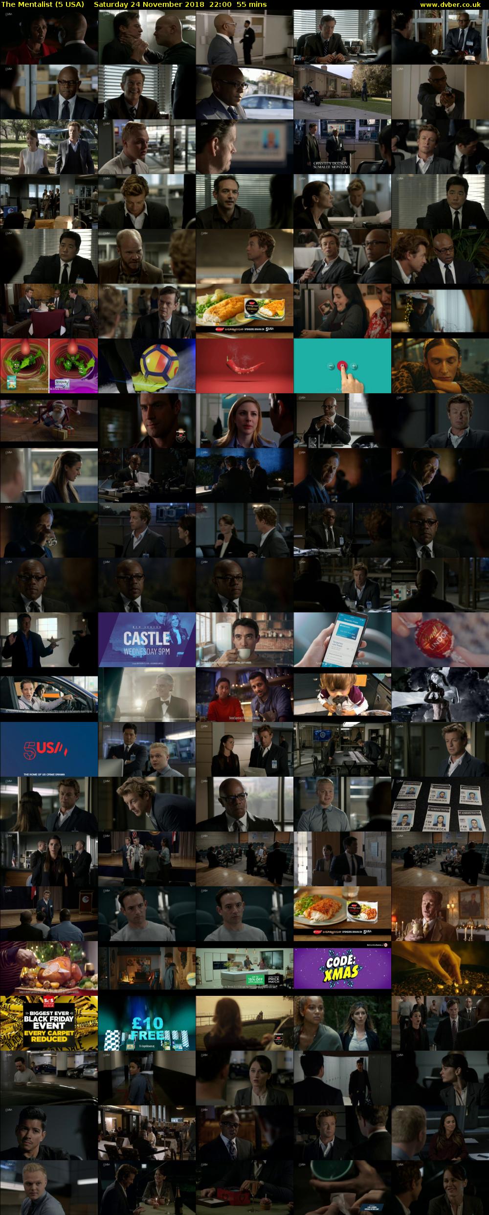 The Mentalist (5 USA) Saturday 24 November 2018 22:00 - 22:55