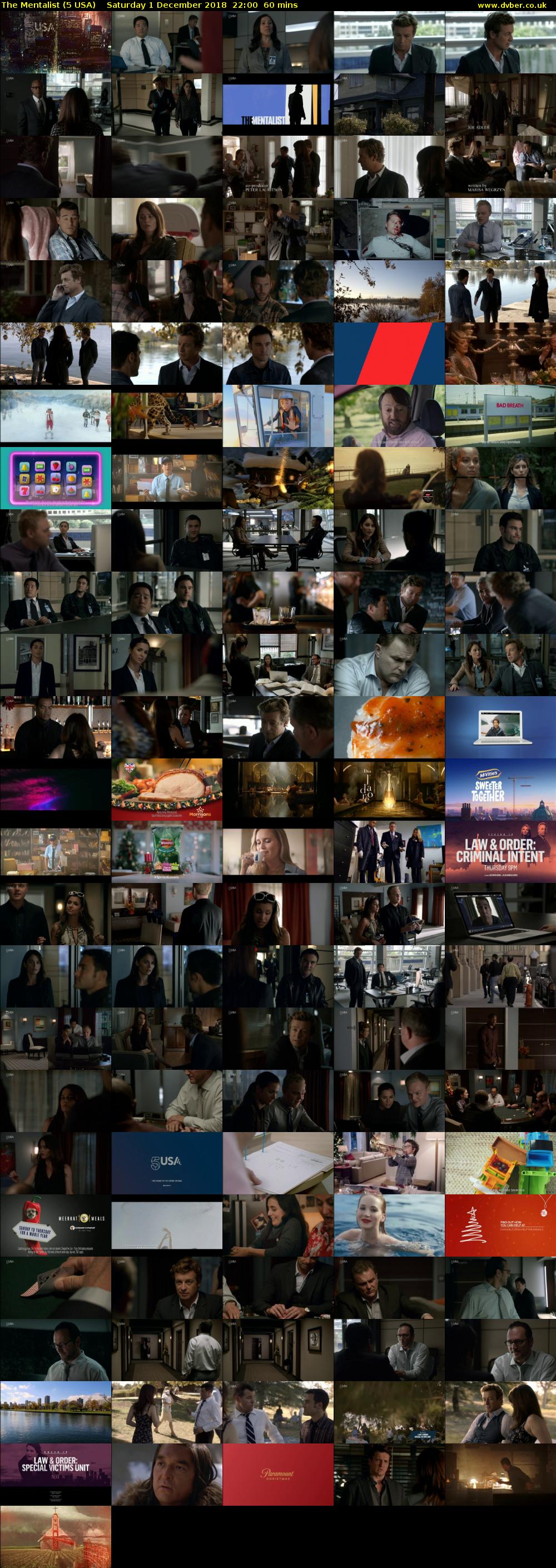 The Mentalist (5 USA) Saturday 1 December 2018 22:00 - 23:00