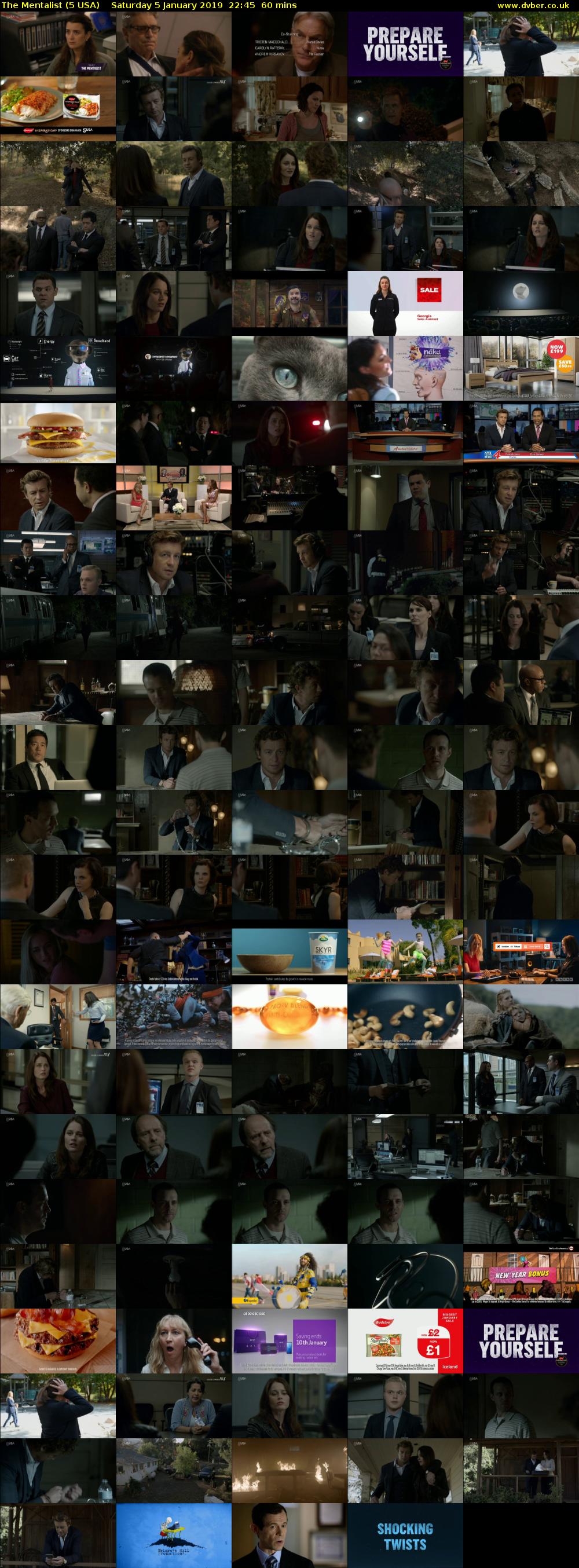 The Mentalist (5 USA) Saturday 5 January 2019 22:45 - 23:45