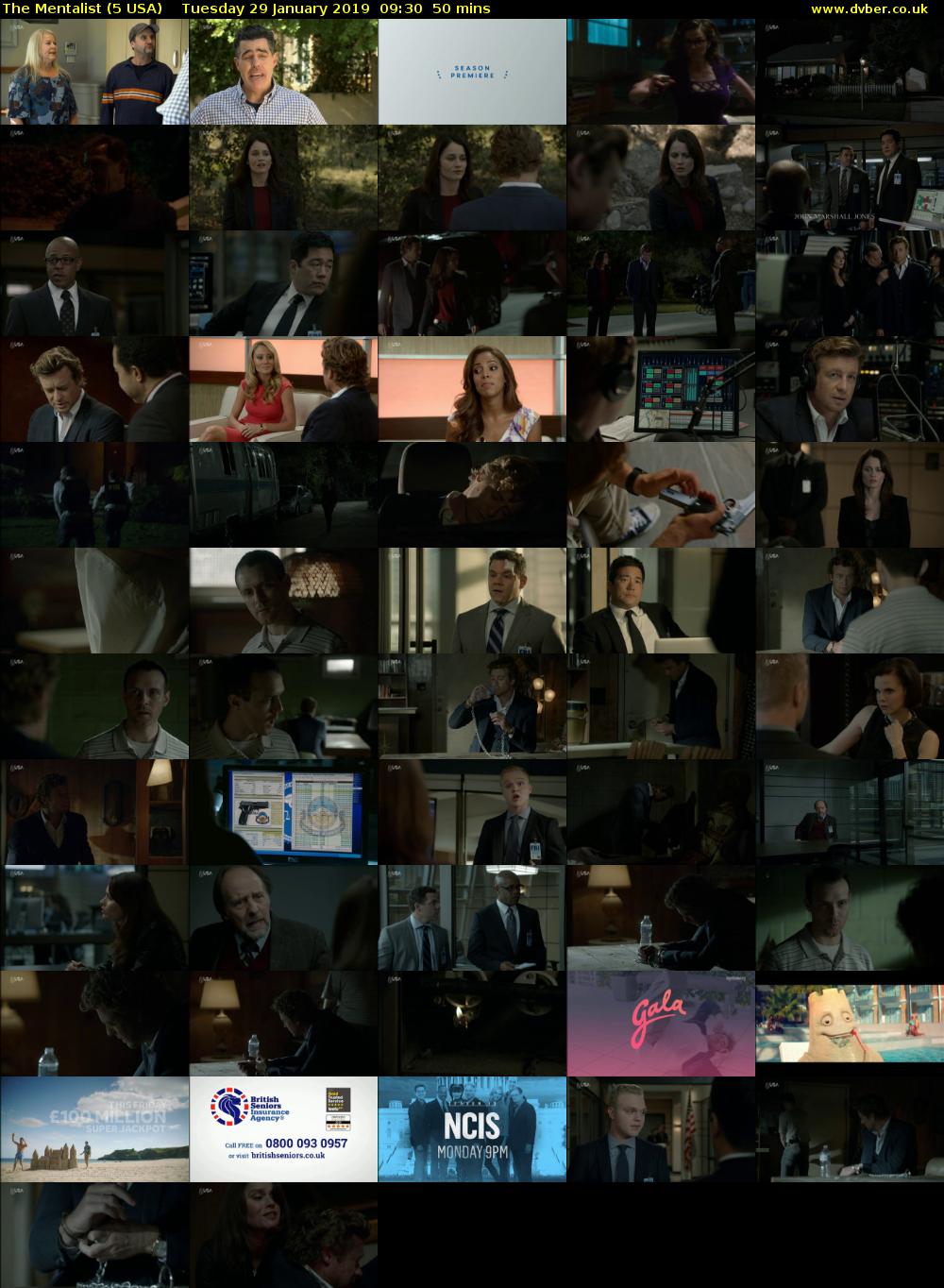 The Mentalist (5 USA) Tuesday 29 January 2019 09:30 - 10:20