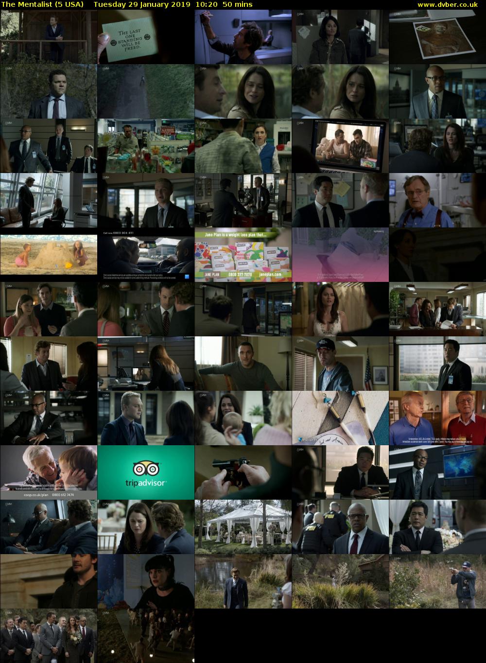 The Mentalist (5 USA) Tuesday 29 January 2019 10:20 - 11:10