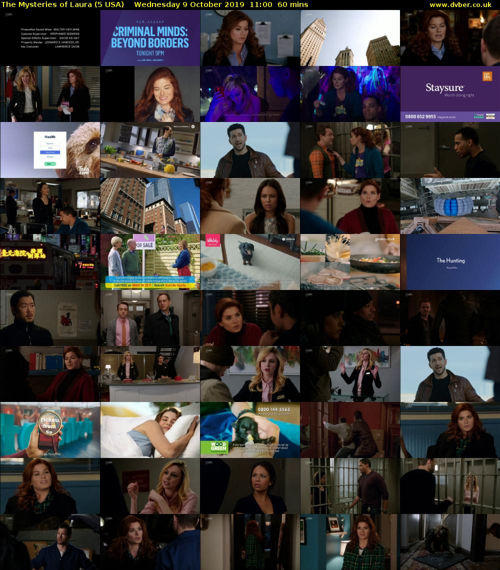 The Mysteries of Laura (5 USA) Wednesday 9 October 2019 11:00 - 12:00