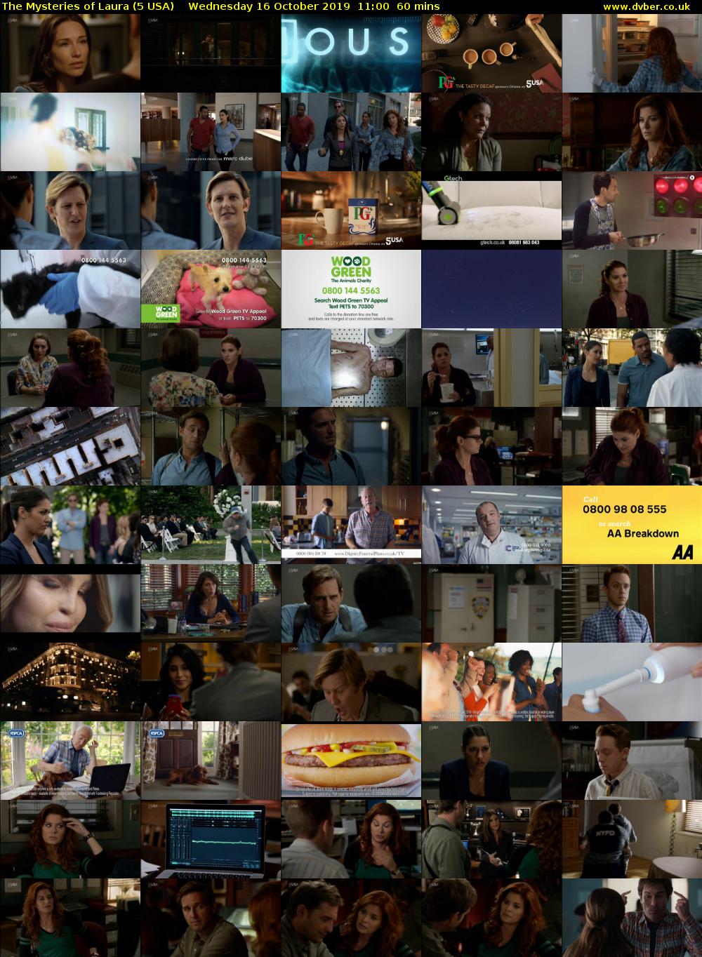 The Mysteries of Laura (5 USA) Wednesday 16 October 2019 11:00 - 12:00