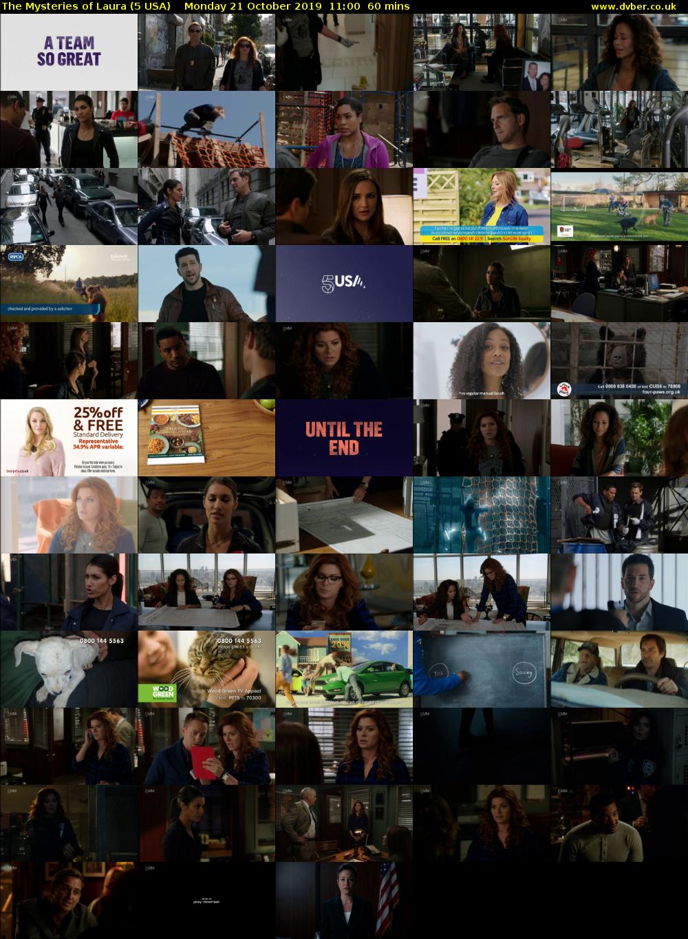The Mysteries of Laura (5 USA) Monday 21 October 2019 11:00 - 12:00