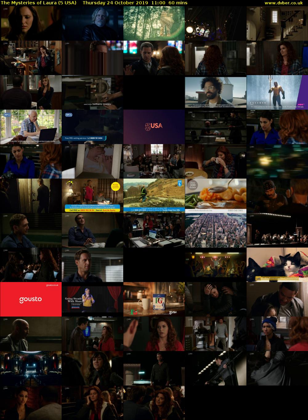 The Mysteries of Laura (5 USA) Thursday 24 October 2019 11:00 - 12:00