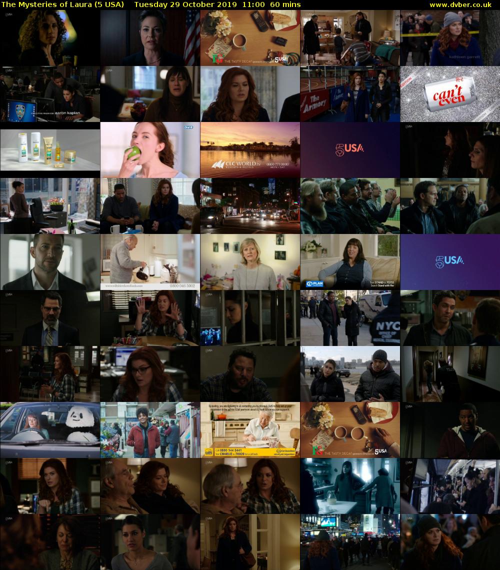 The Mysteries of Laura (5 USA) Tuesday 29 October 2019 11:00 - 12:00