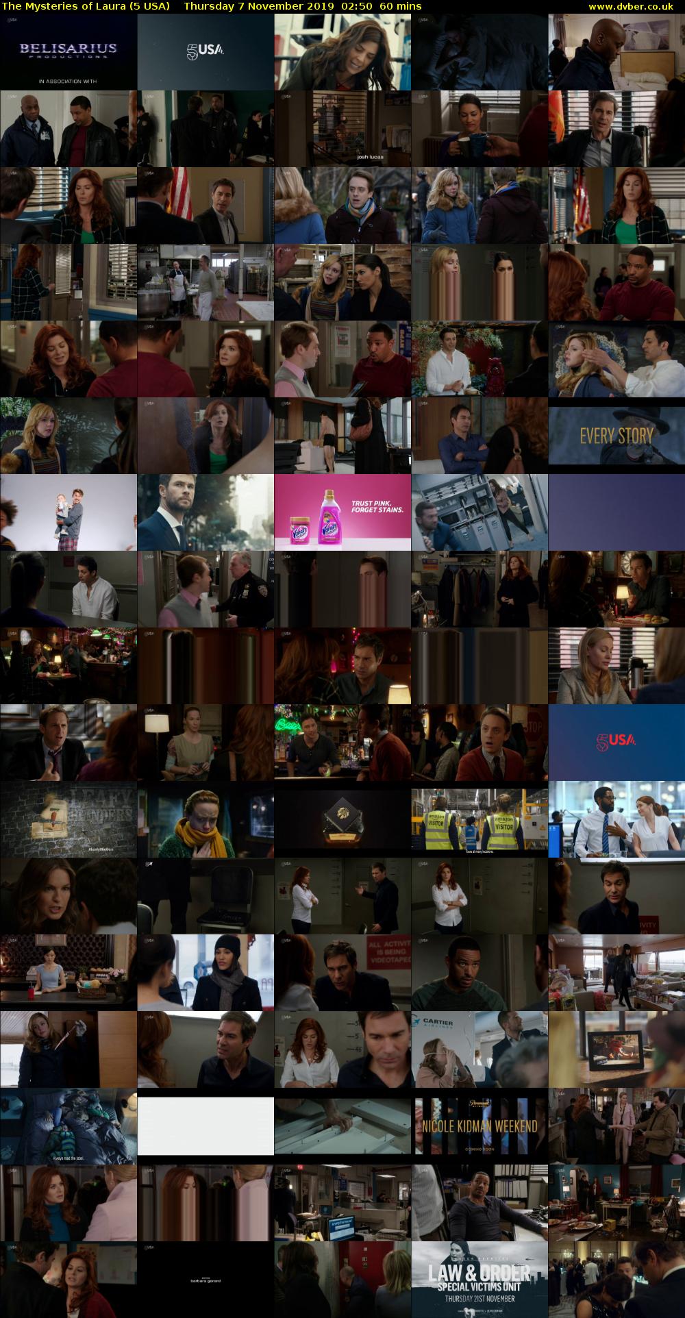 The Mysteries of Laura (5 USA) Thursday 7 November 2019 02:50 - 03:50