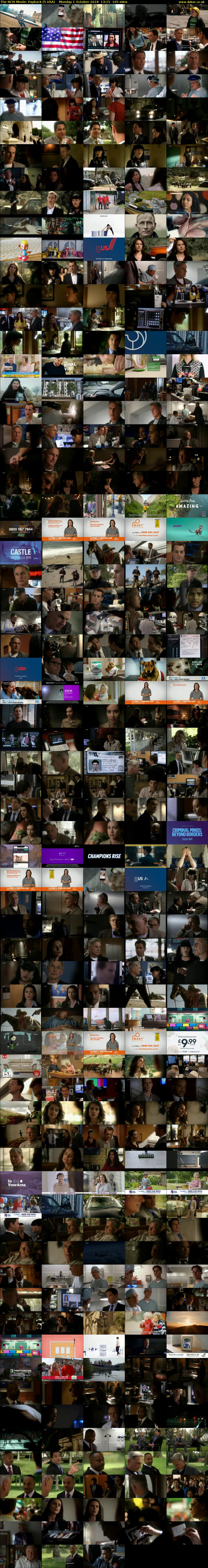 The NCIS Movie: Payback (5 USA) Monday 1 October 2018 13:15 - 16:00