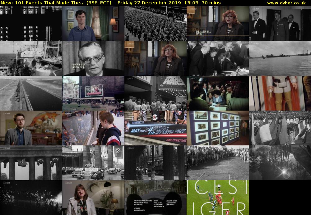 101 Events That Made The... (5SELECT) Friday 27 December 2019 13:05 - 14:15