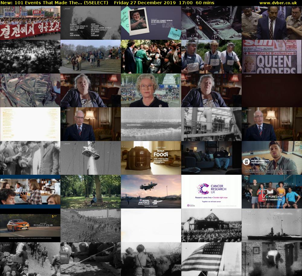 101 Events That Made The... (5SELECT) Friday 27 December 2019 17:00 - 18:00