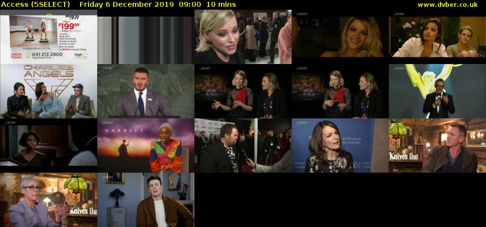 Access (5SELECT) Friday 6 December 2019 09:00 - 09:10