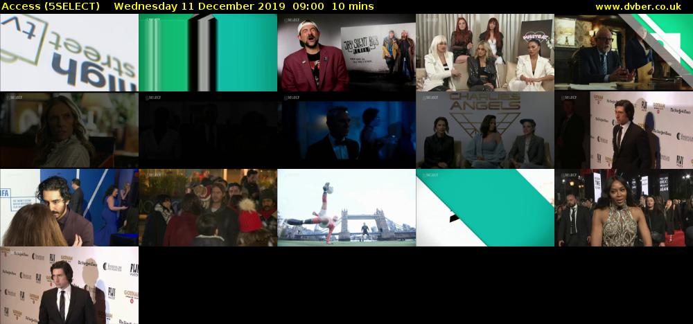 Access (5SELECT) Wednesday 11 December 2019 09:00 - 09:10