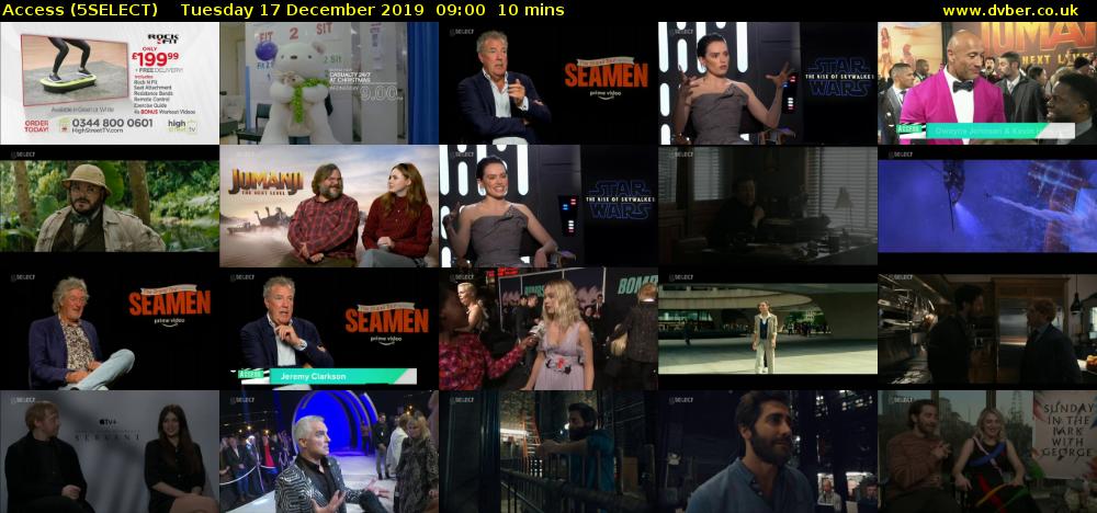Access (5SELECT) Tuesday 17 December 2019 09:00 - 09:10