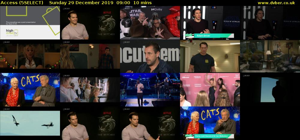 Access (5SELECT) Sunday 29 December 2019 09:00 - 09:10
