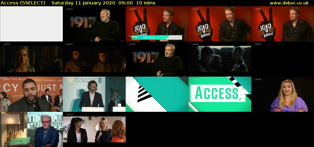Access (5SELECT) Saturday 11 January 2020 09:00 - 09:10