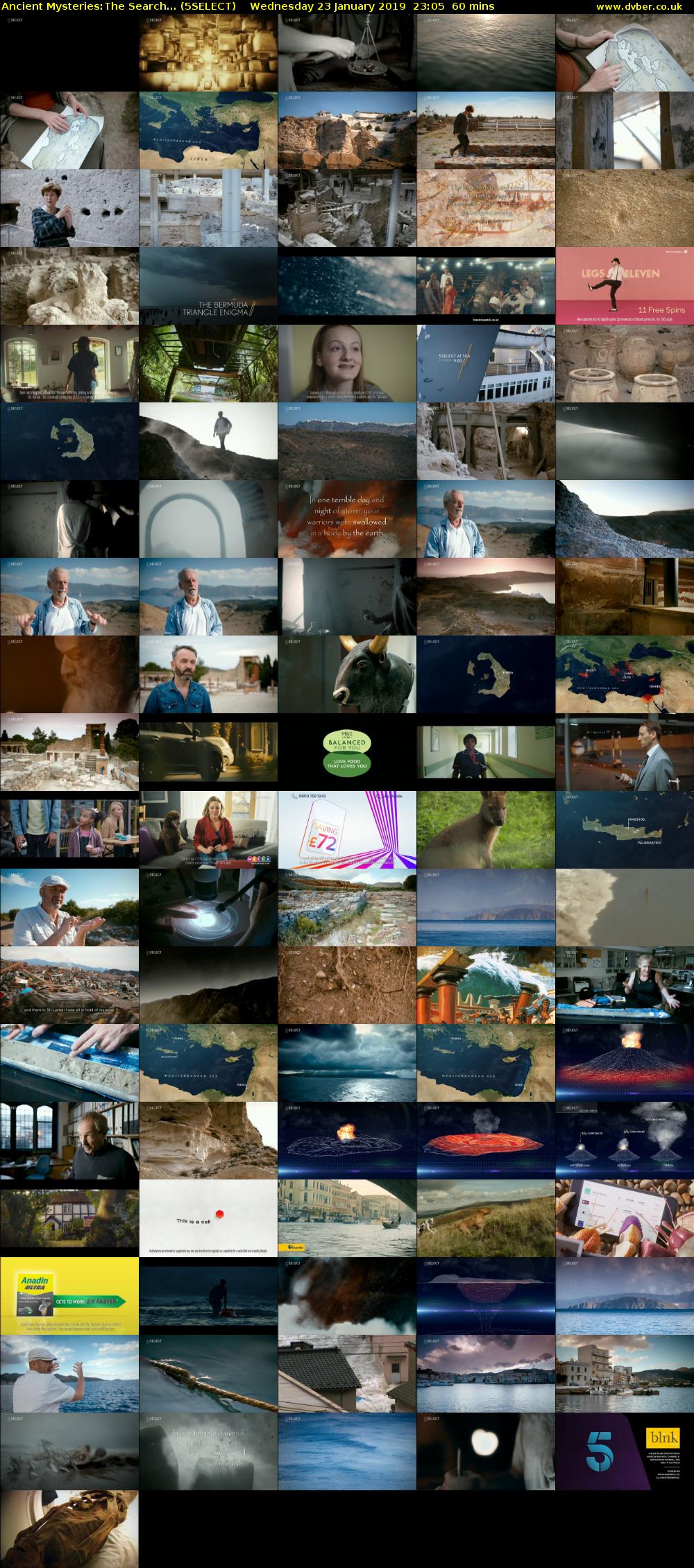 Ancient Mysteries:The Search... (5SELECT) Wednesday 23 January 2019 23:05 - 00:05