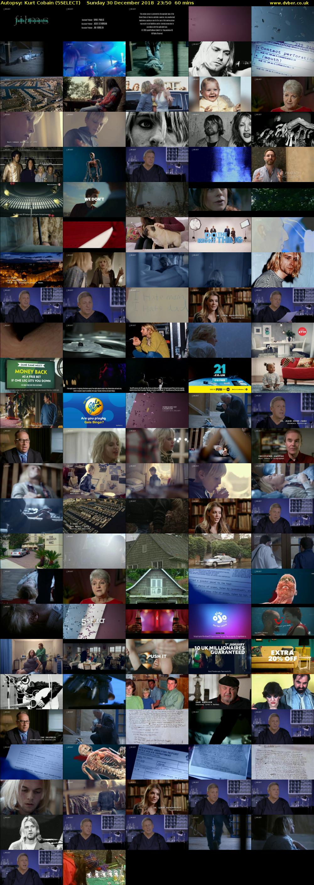 Autopsy: Kurt Cobain (5SELECT) Sunday 30 December 2018 23:50 - 00:50