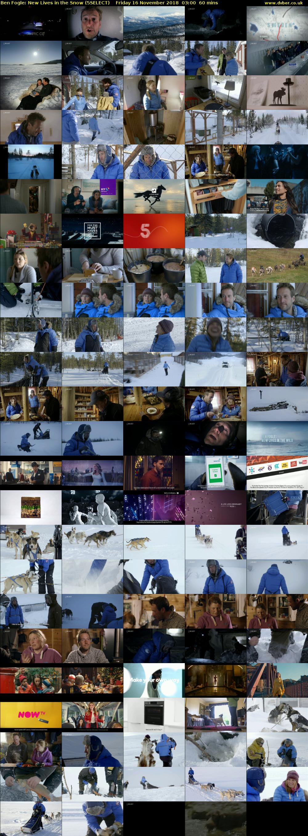 Ben Fogle: New Lives in the Snow (5SELECT) Friday 16 November 2018 03:00 - 04:00