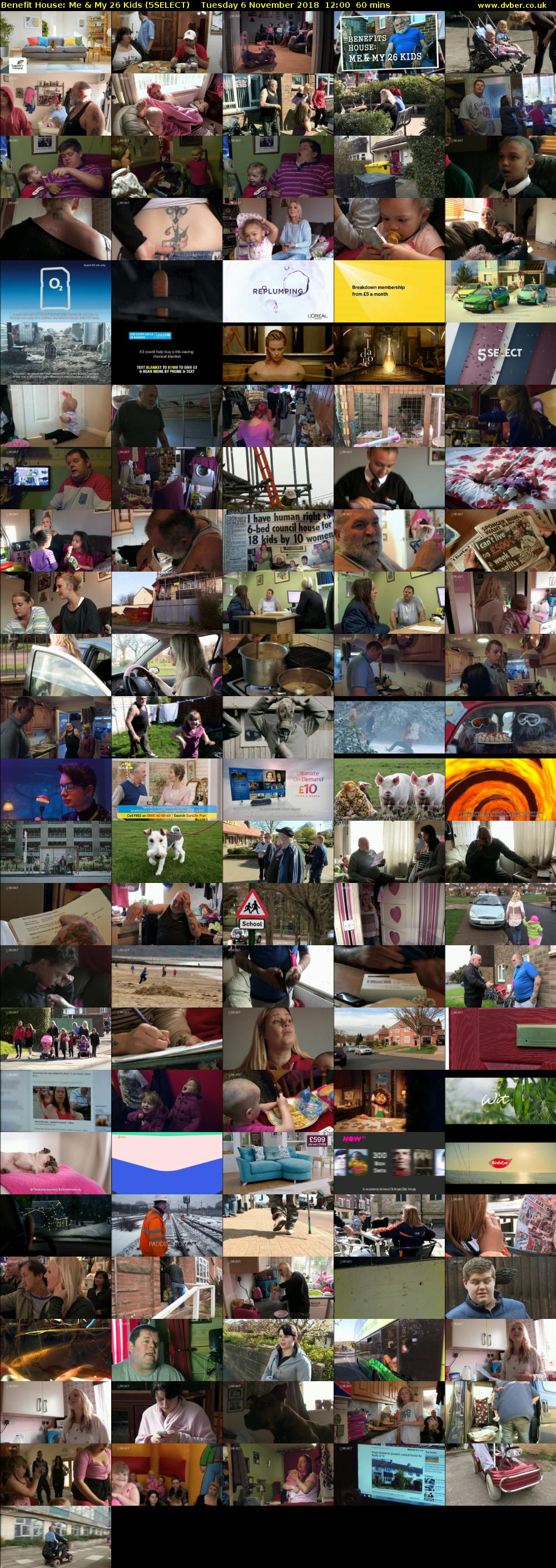 Benefit House: Me & My 26 Kids (5SELECT) Tuesday 6 November 2018 12:00 - 13:00