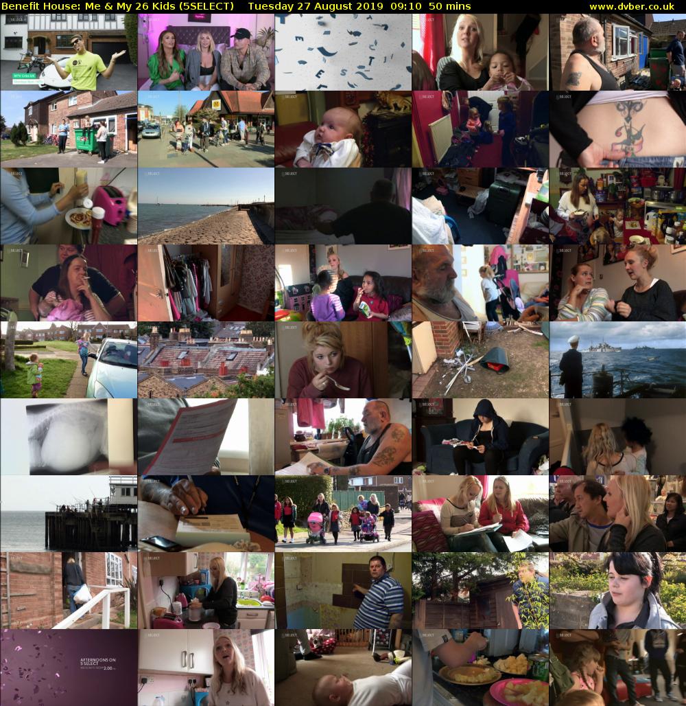 Benefit House: Me & My 26 Kids (5SELECT) Tuesday 27 August 2019 09:10 - 10:00