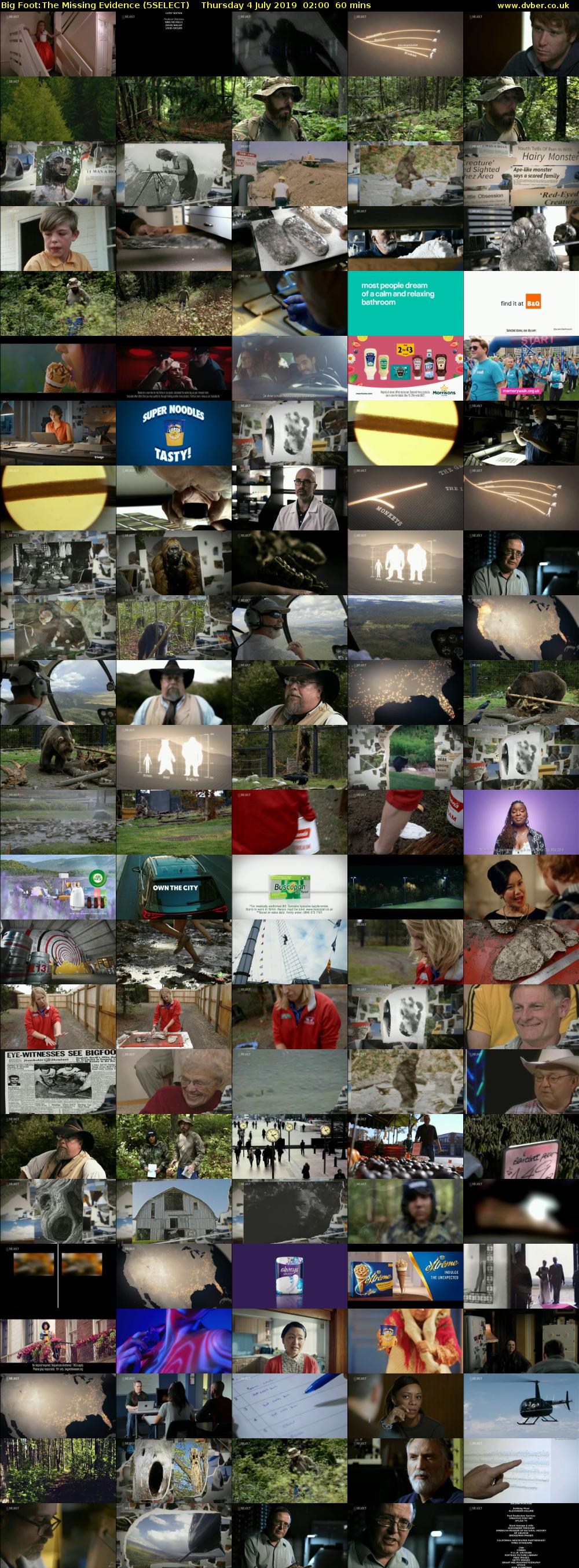 Big Foot:The Missing Evidence (5SELECT) Thursday 4 July 2019 02:00 - 03:00