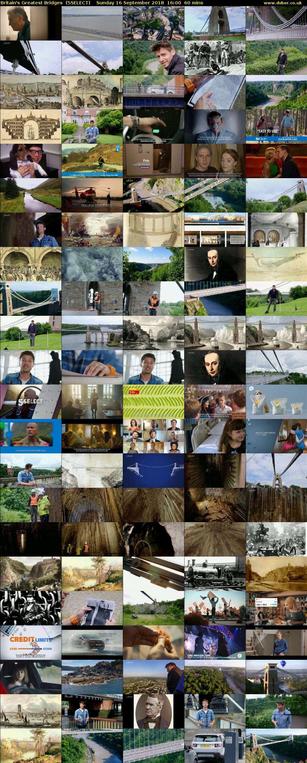 Britain's Greatest Bridges  (5SELECT) Sunday 16 September 2018 16:00 - 17:00